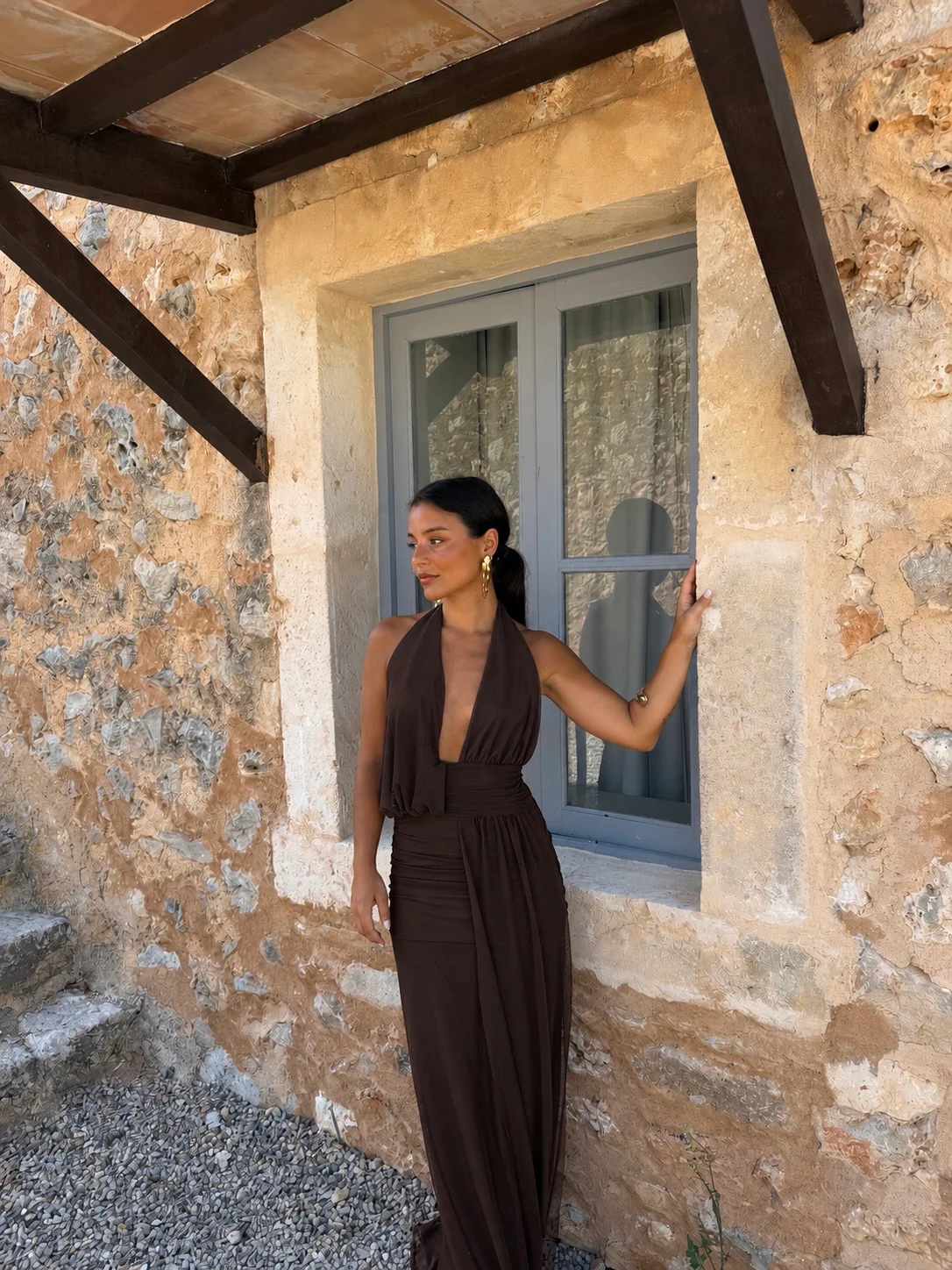 Aina Dress in Brown - Shipping/Envio from 28/07 to 04/08 - Image 3
