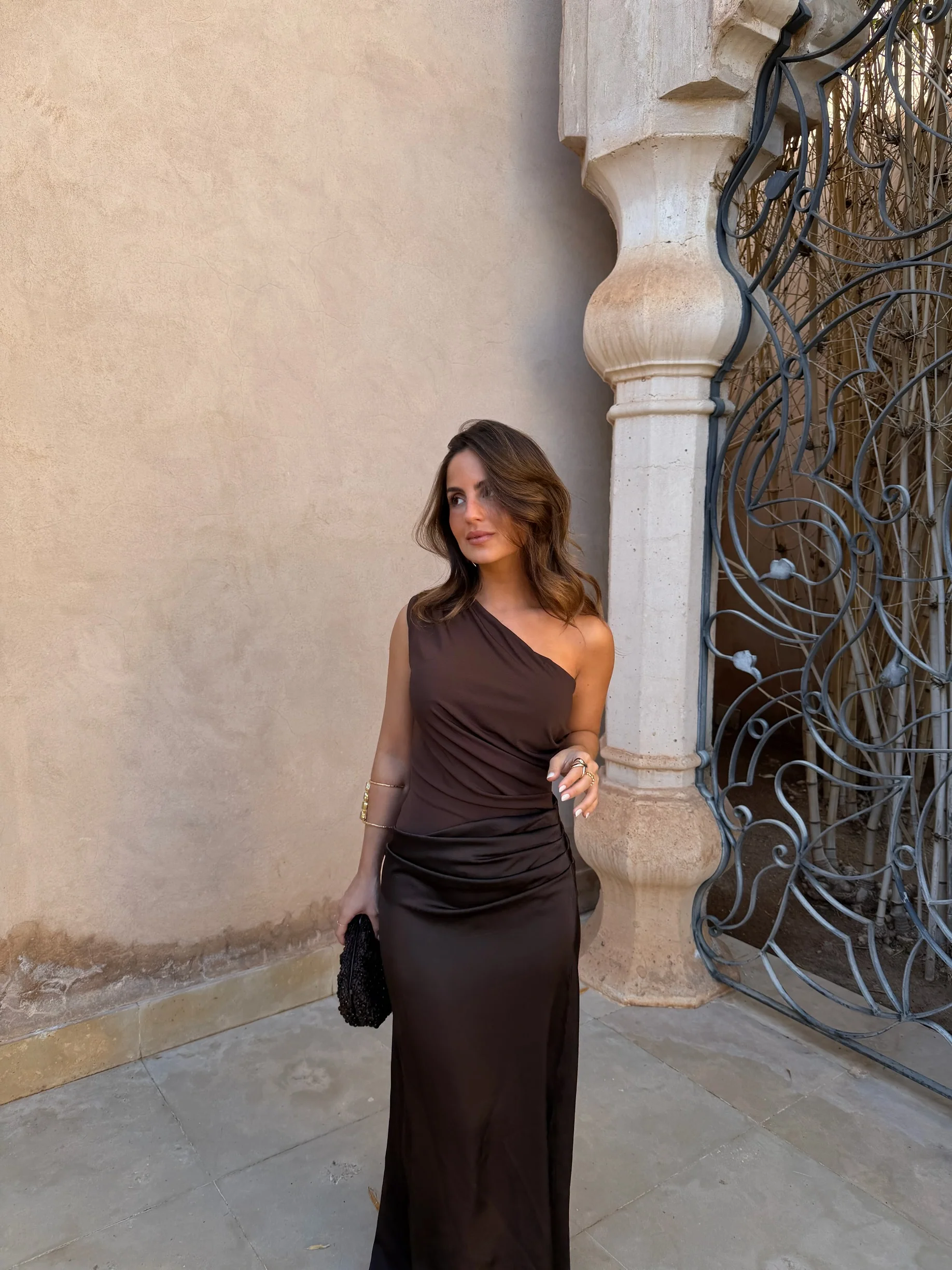 Amira Dress in Brown - Image 4