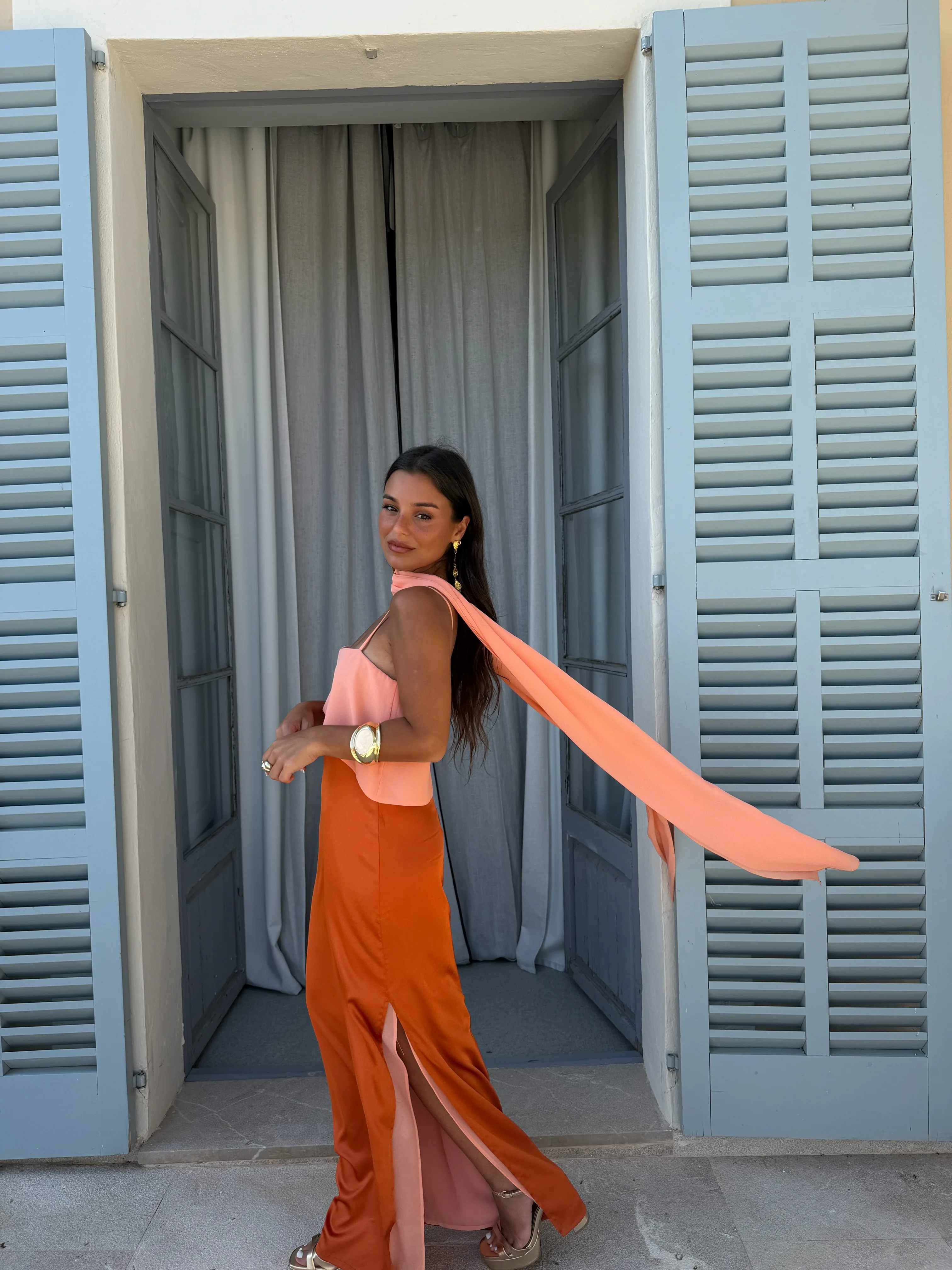 Joanna Dress In Orange - Shipping/Envio 17/07 to 24/07 - Image 3