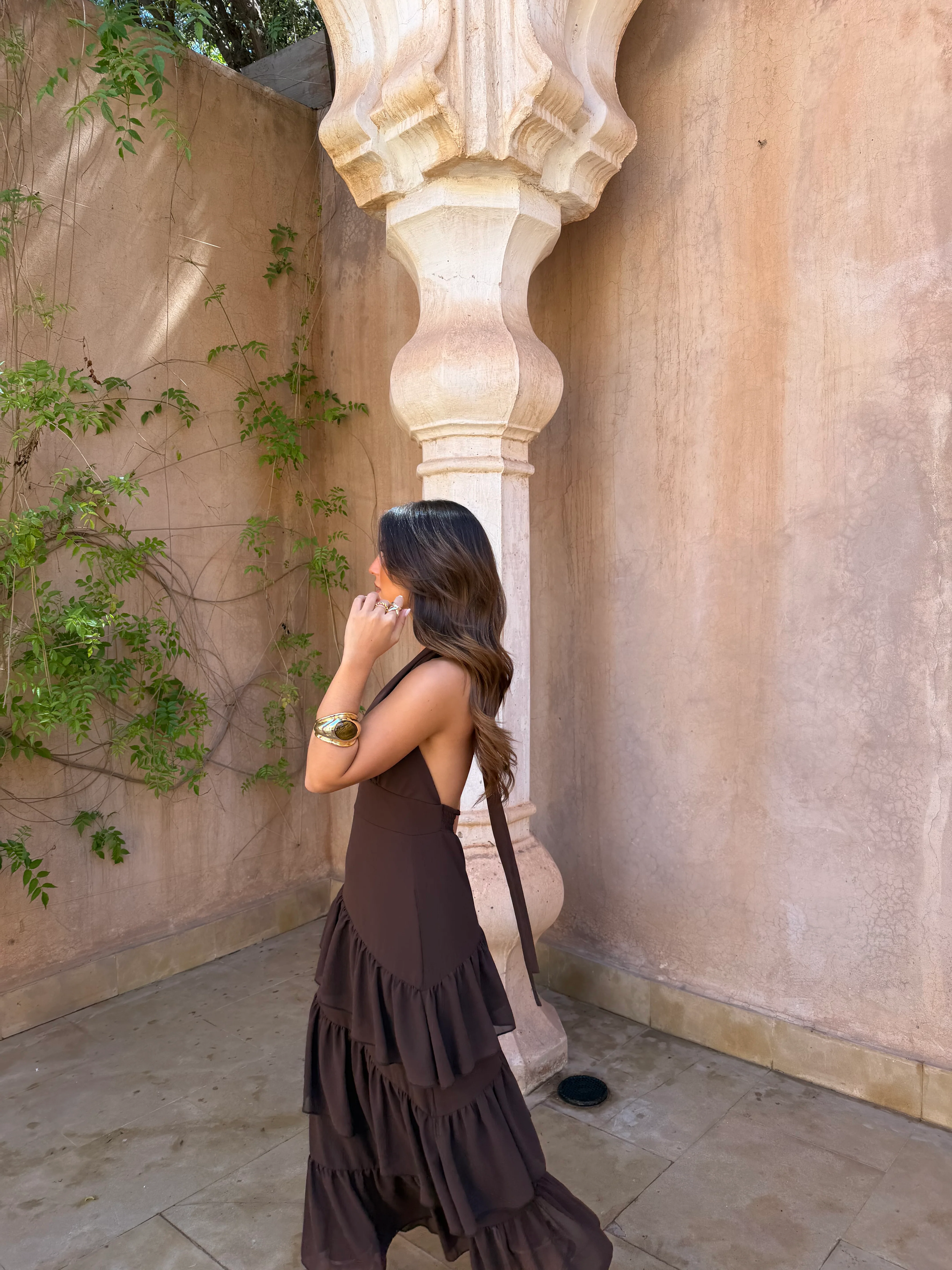 Manila Dress in Brown - Image 5