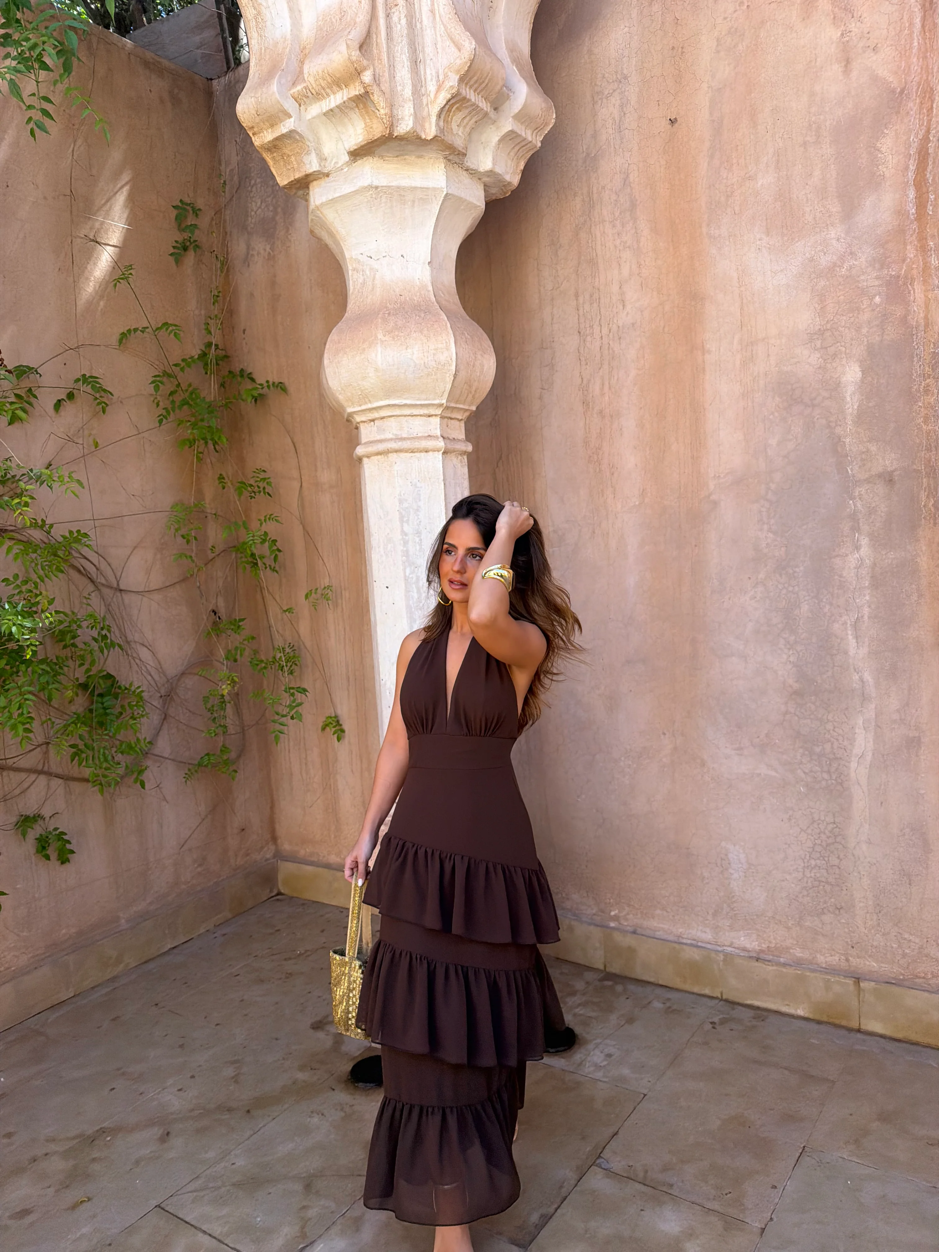 Manila Dress in Brown - Image 7