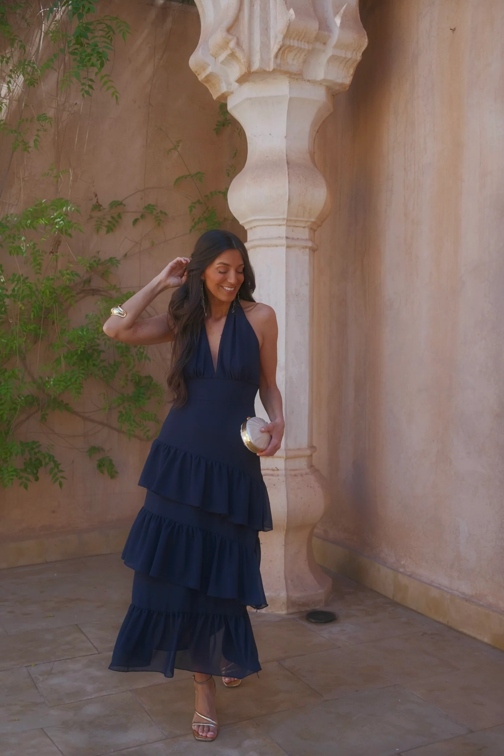 Manila Dress in Navy Blue - Image 6