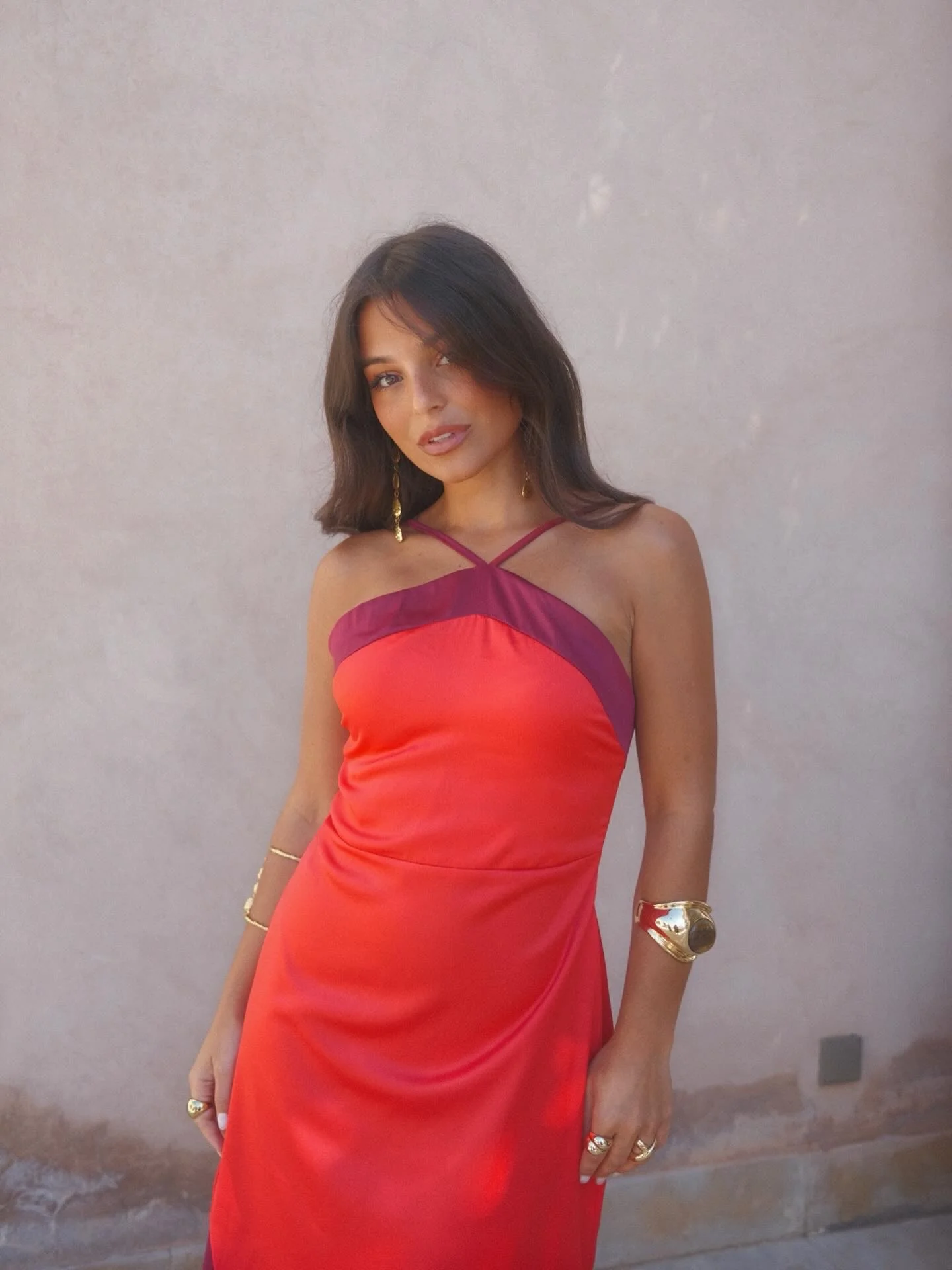 Oasis Dress in Red - Image 5