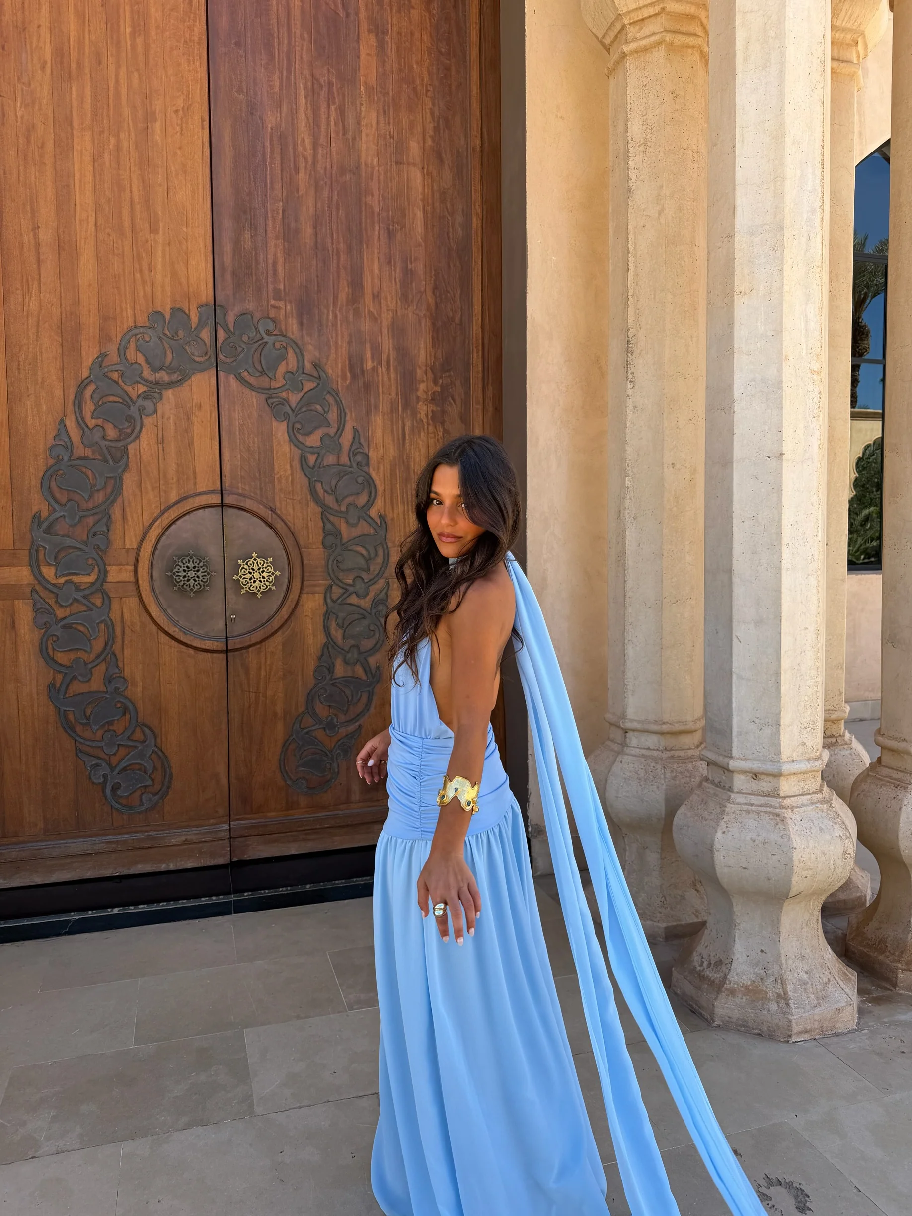 Paloma Dress in Blue - Image 11