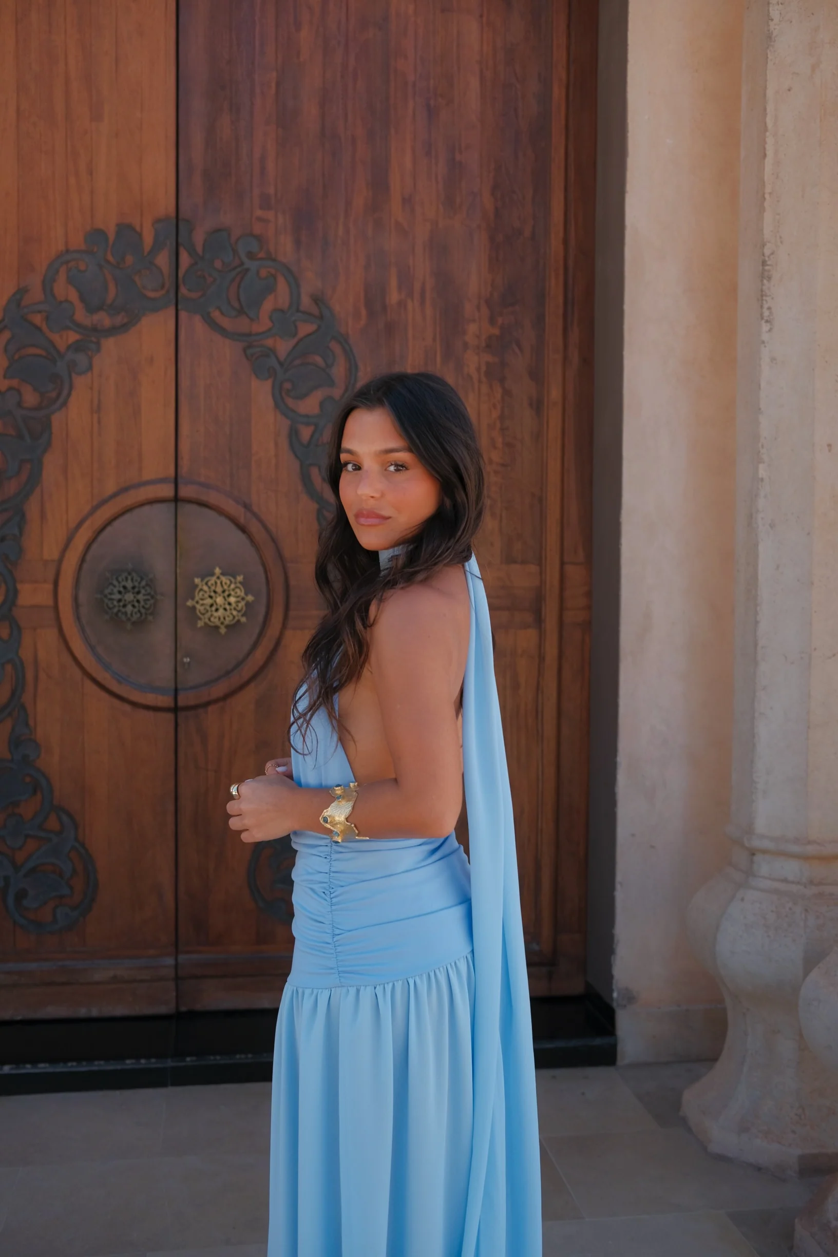 Paloma Dress in Blue - Image 3