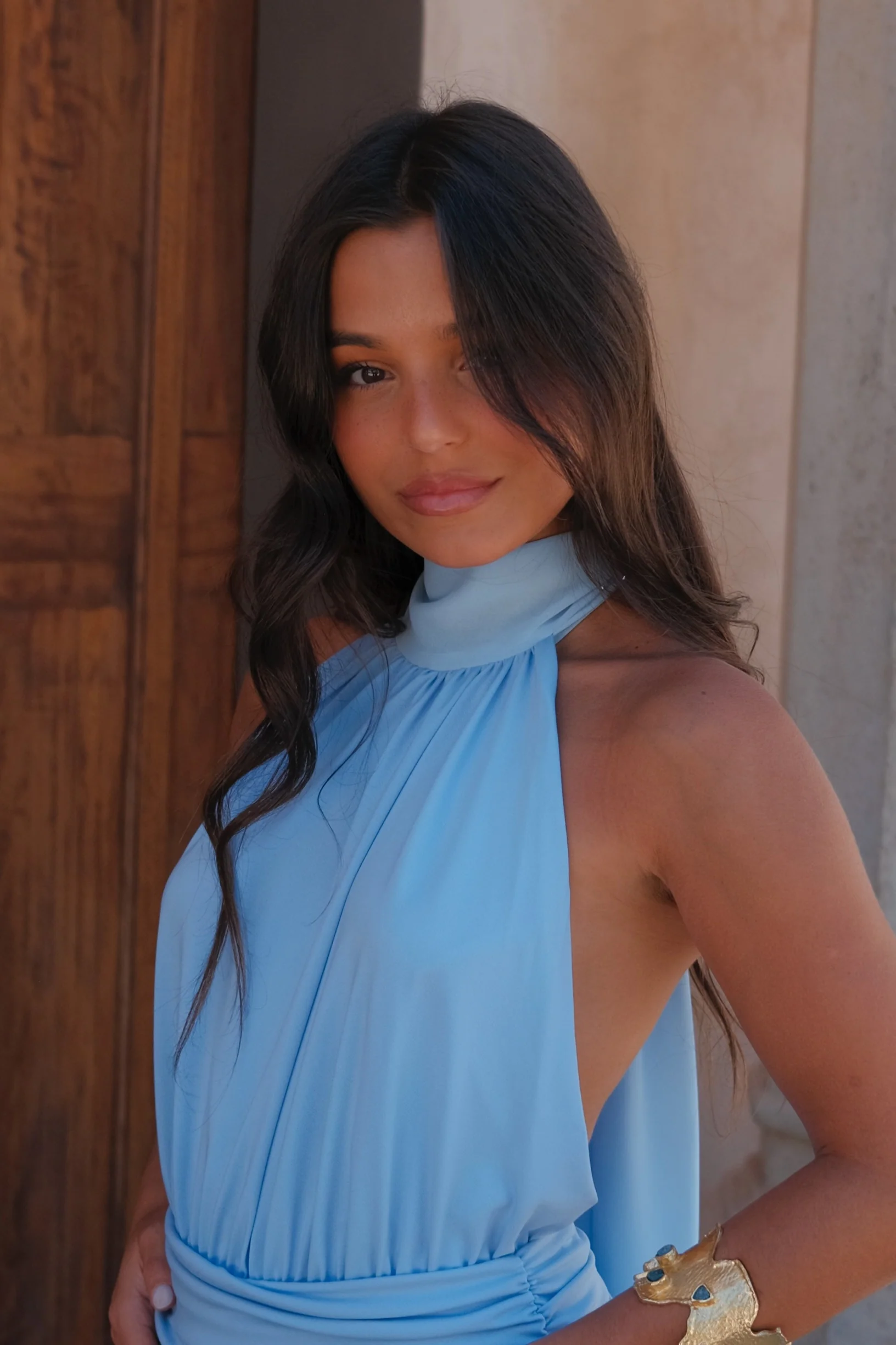 Paloma Dress in Blue - Image 8