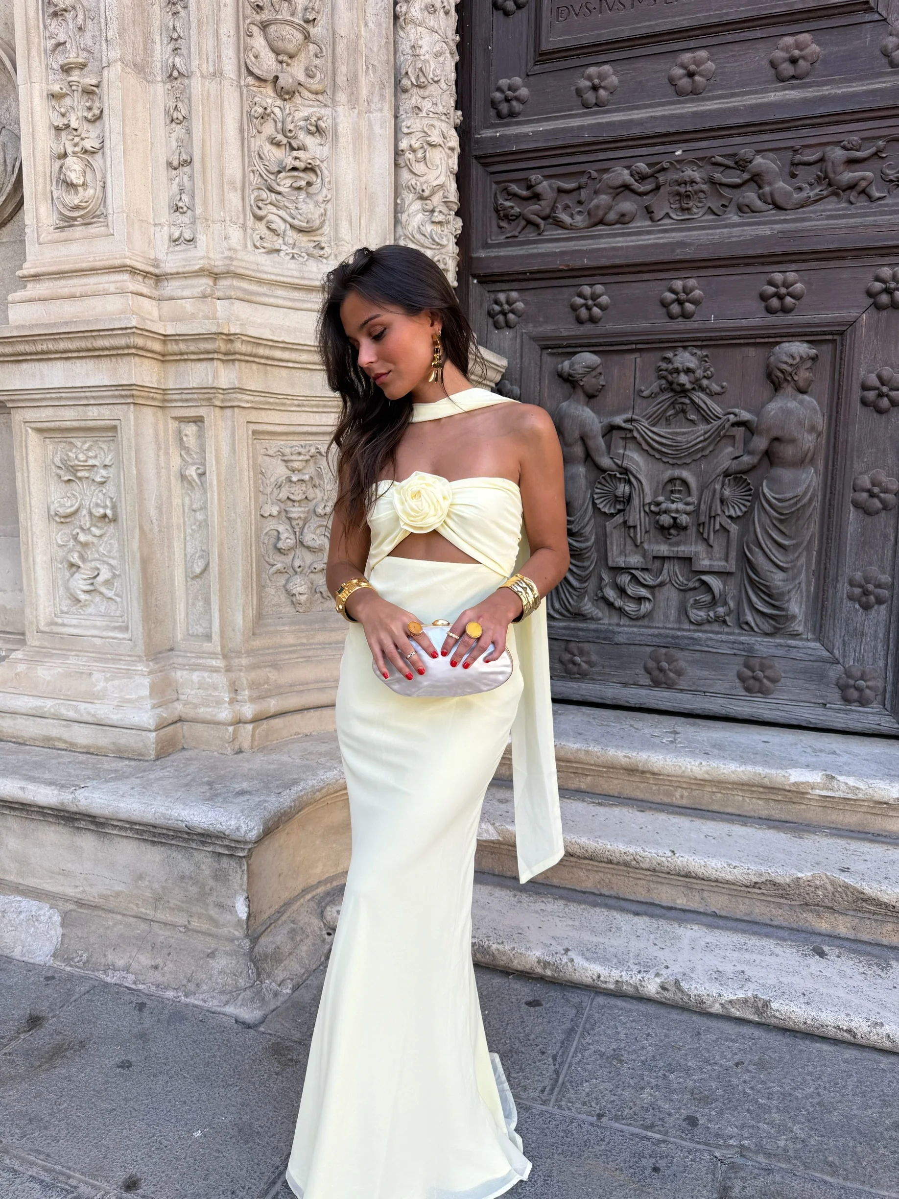 Pastel Yellow with Flower Dress - Shipping/Envio 13/07 to 17/07 - Image 4