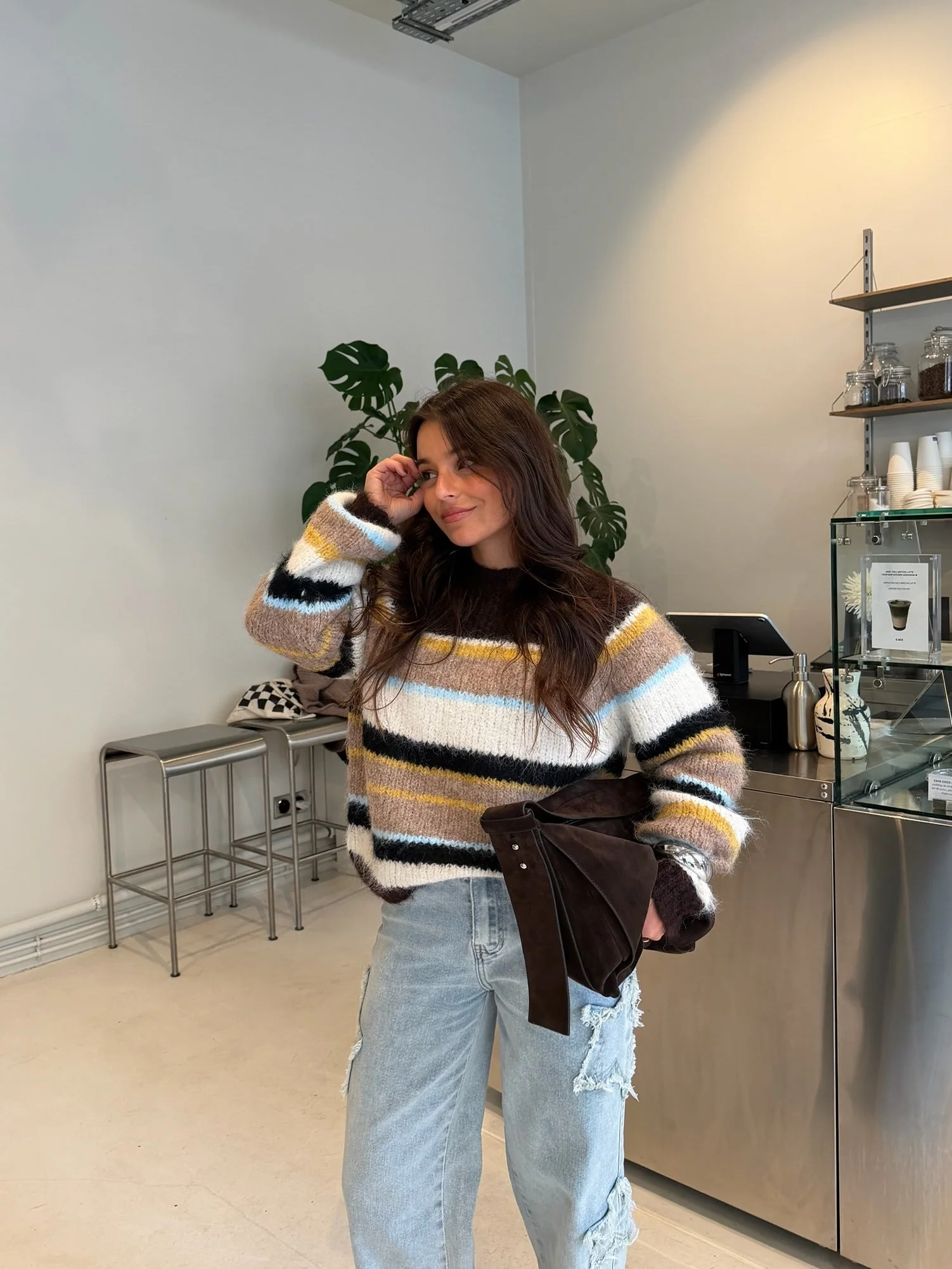Chloe Striped Knit Sweater - Image 4