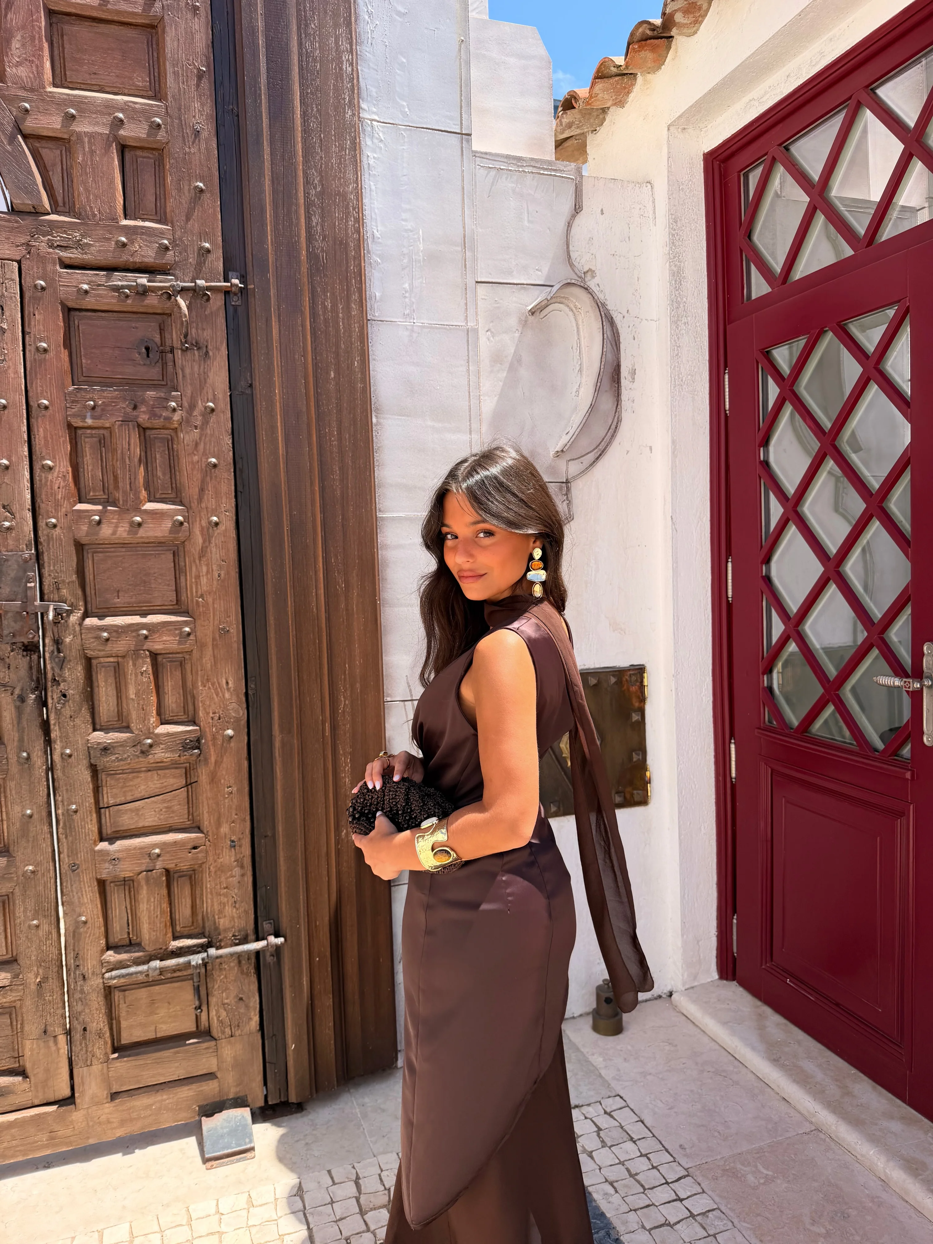 Rosalie Brown Dress - Image 2