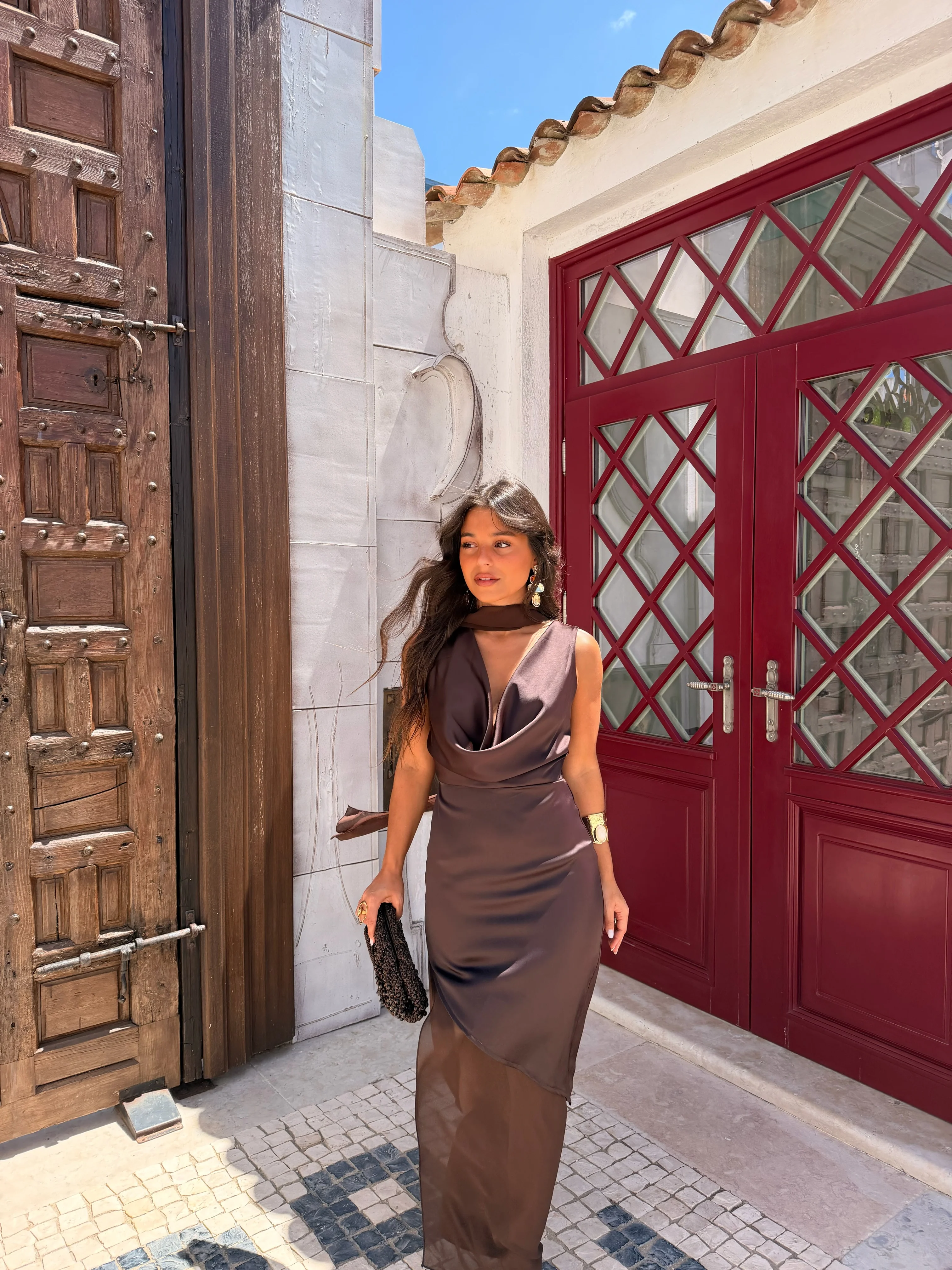 Rosalie Brown Dress - Image 4