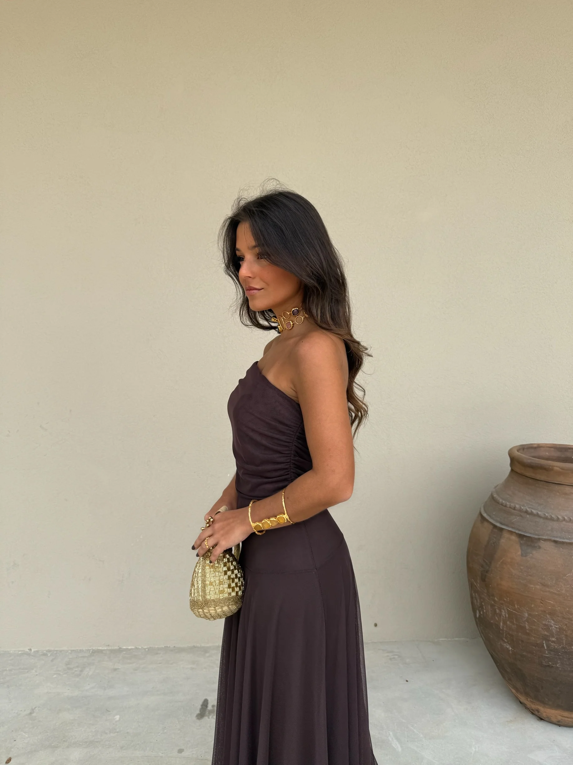 Toledo Dress in Brown - Image 10