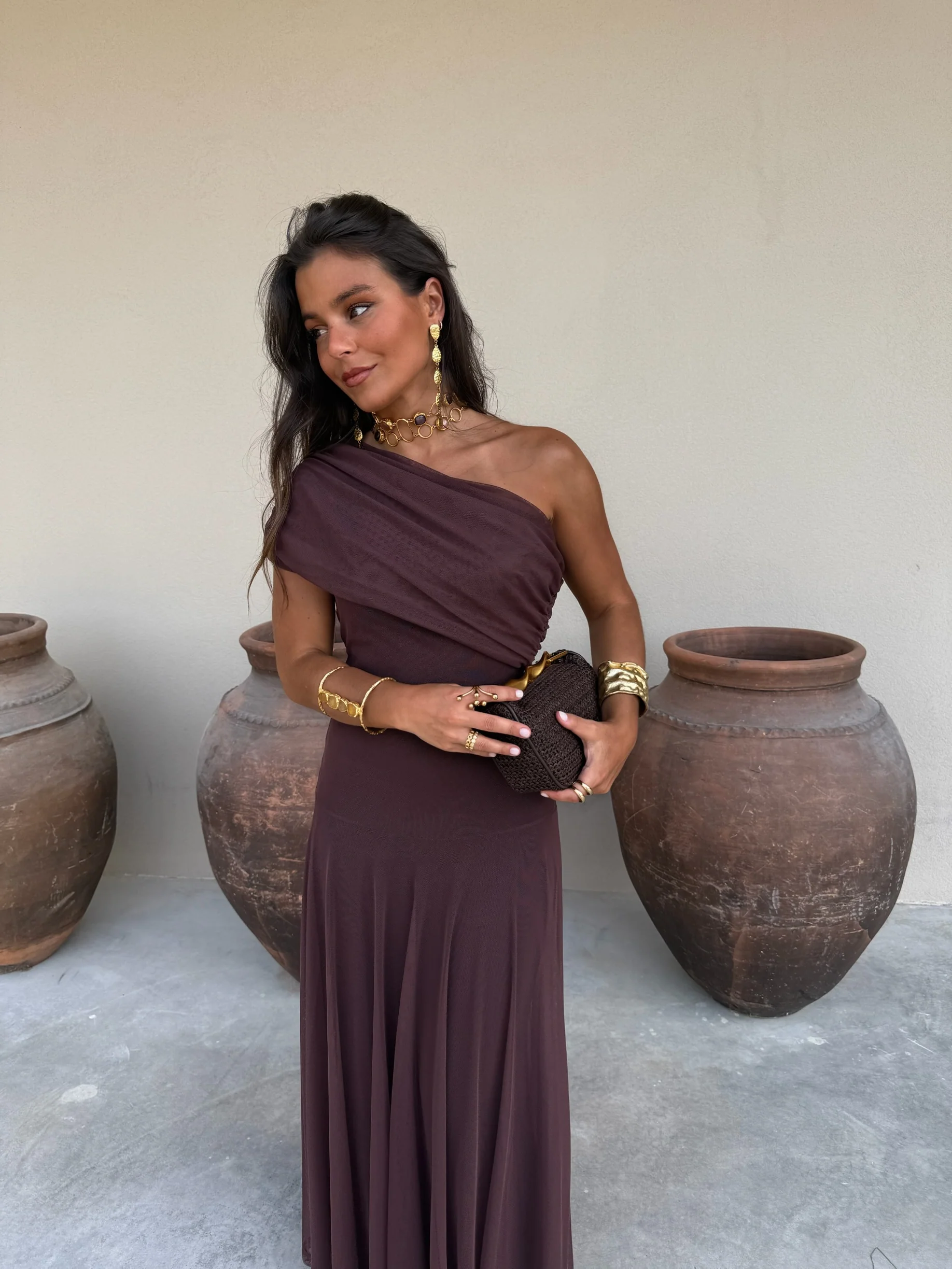 Toledo Dress in Brown - Image 3