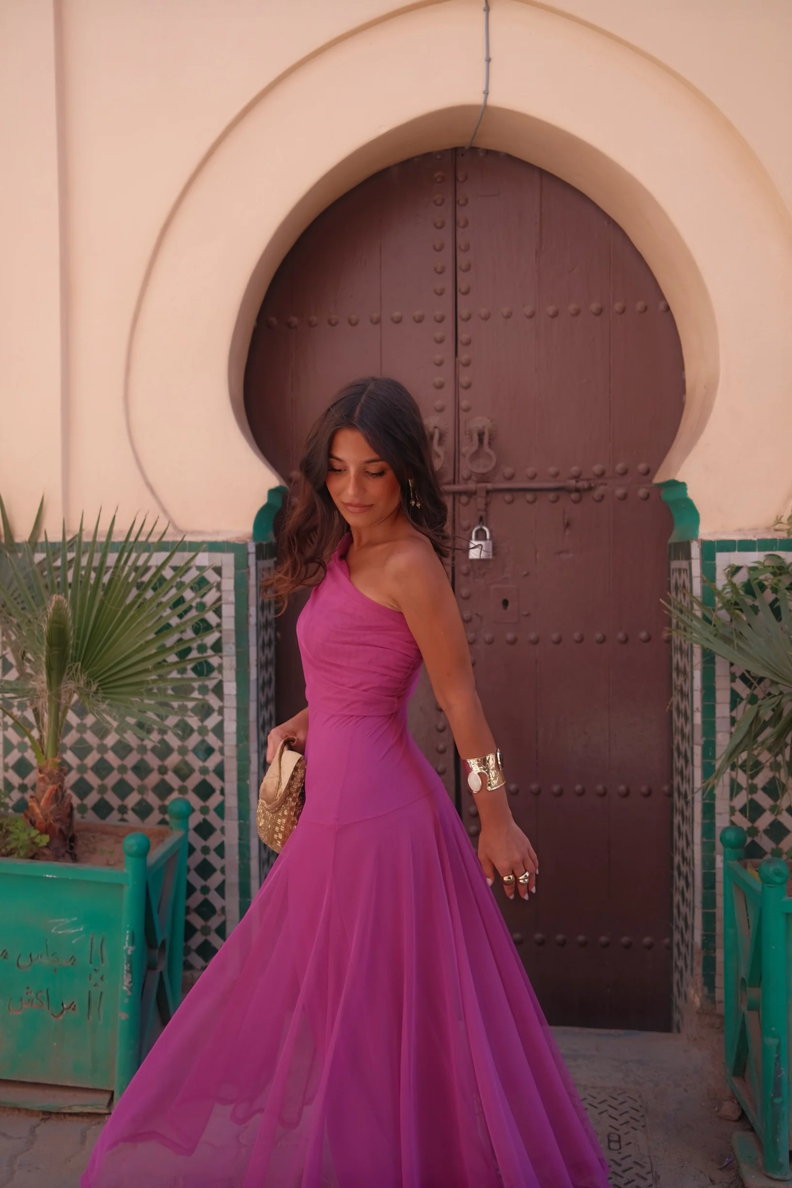 Toledo Dress in Fuxia - Image 4