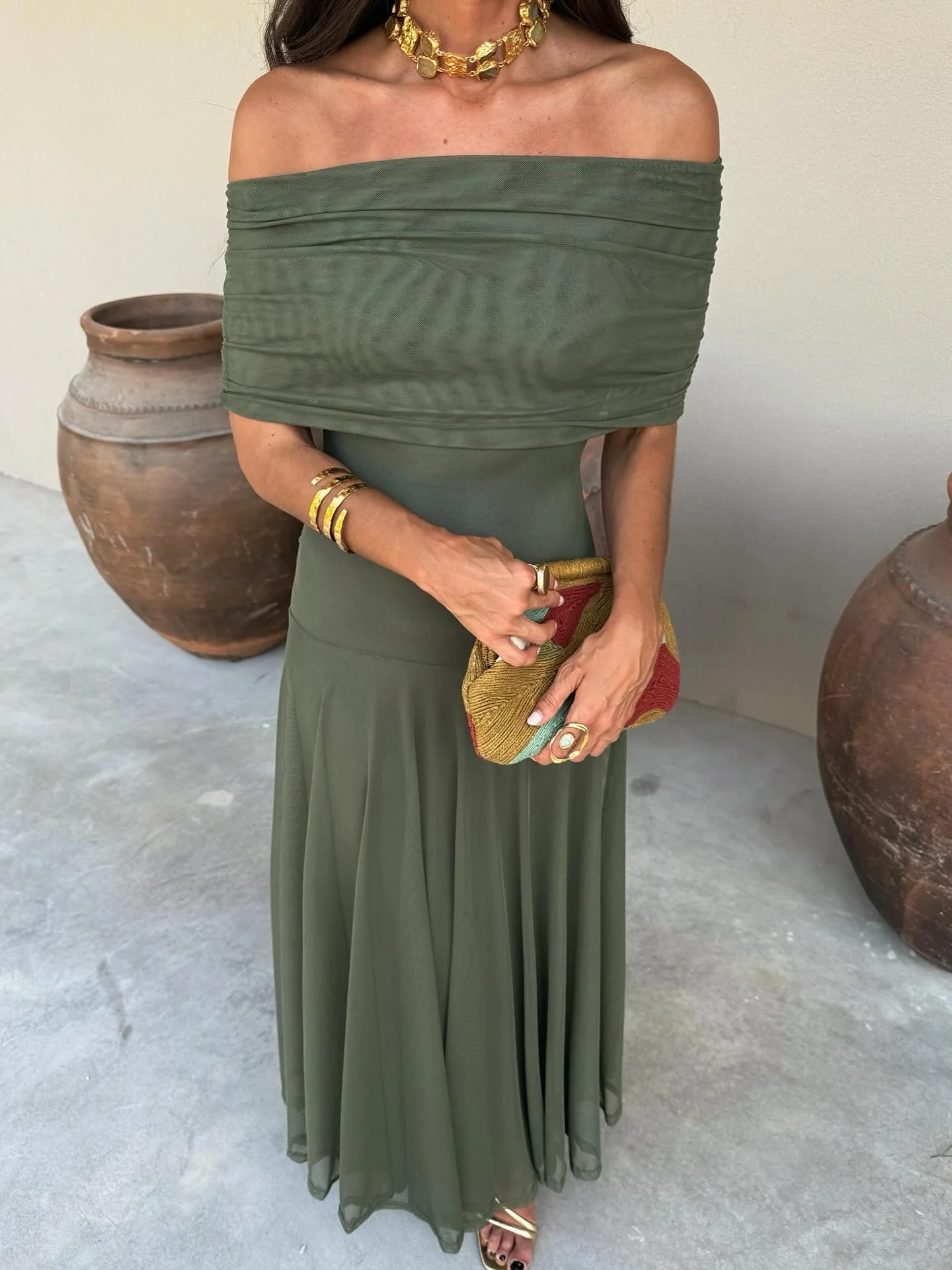 Toledo Dress in Green - Image 3