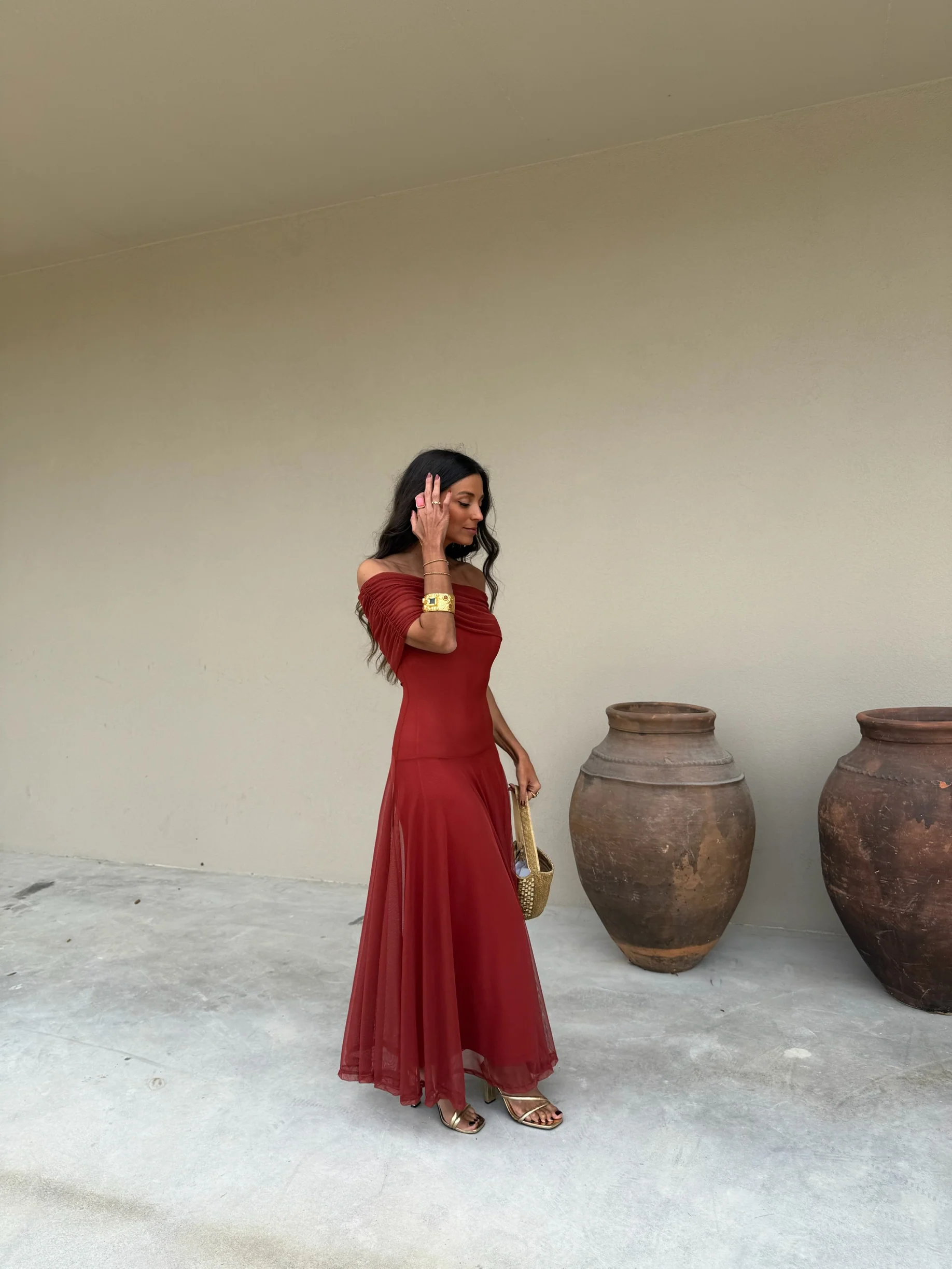 Toledo Dress in Terracota - Image 3