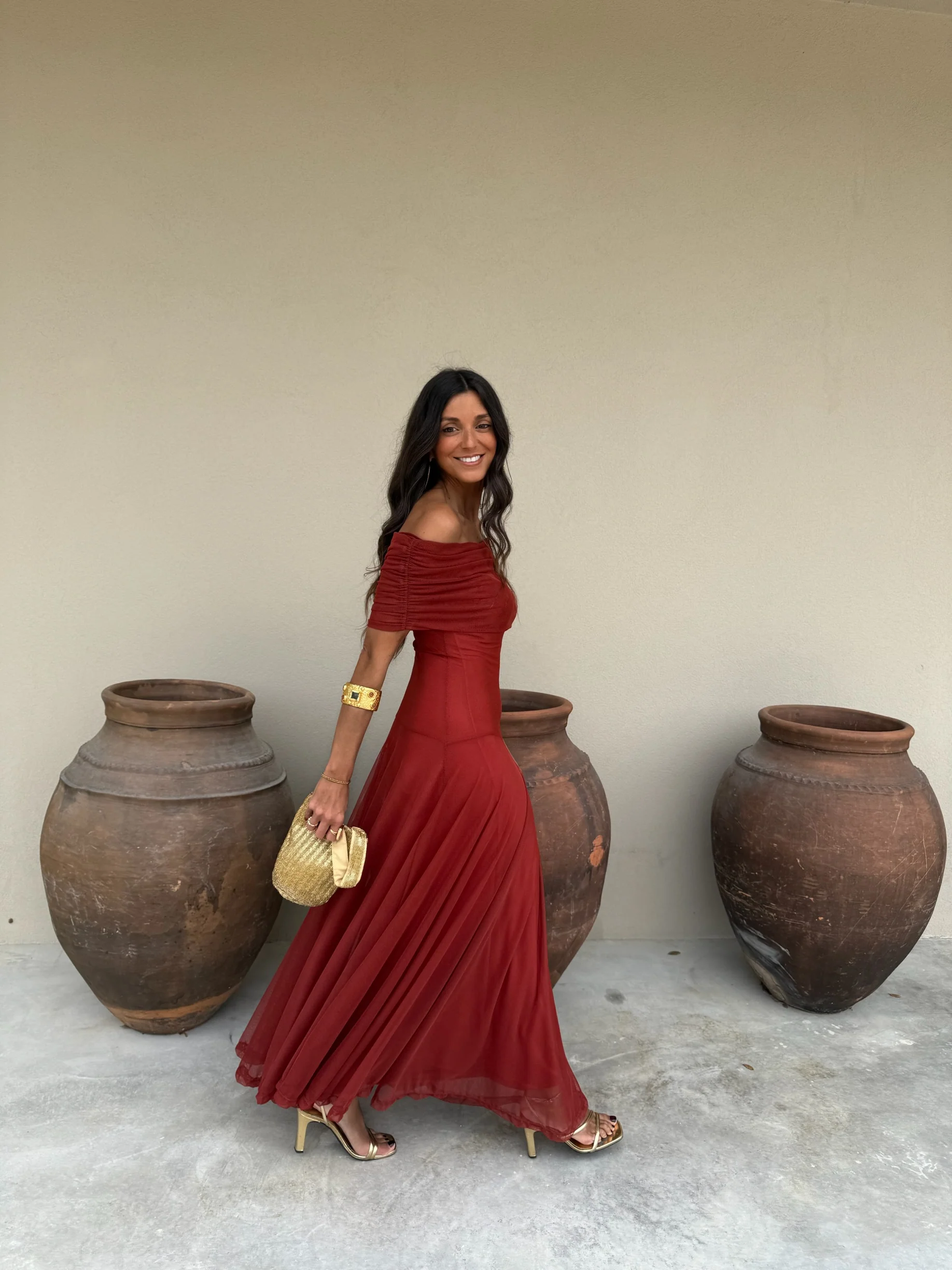 Toledo Dress in Terracota - Image 4