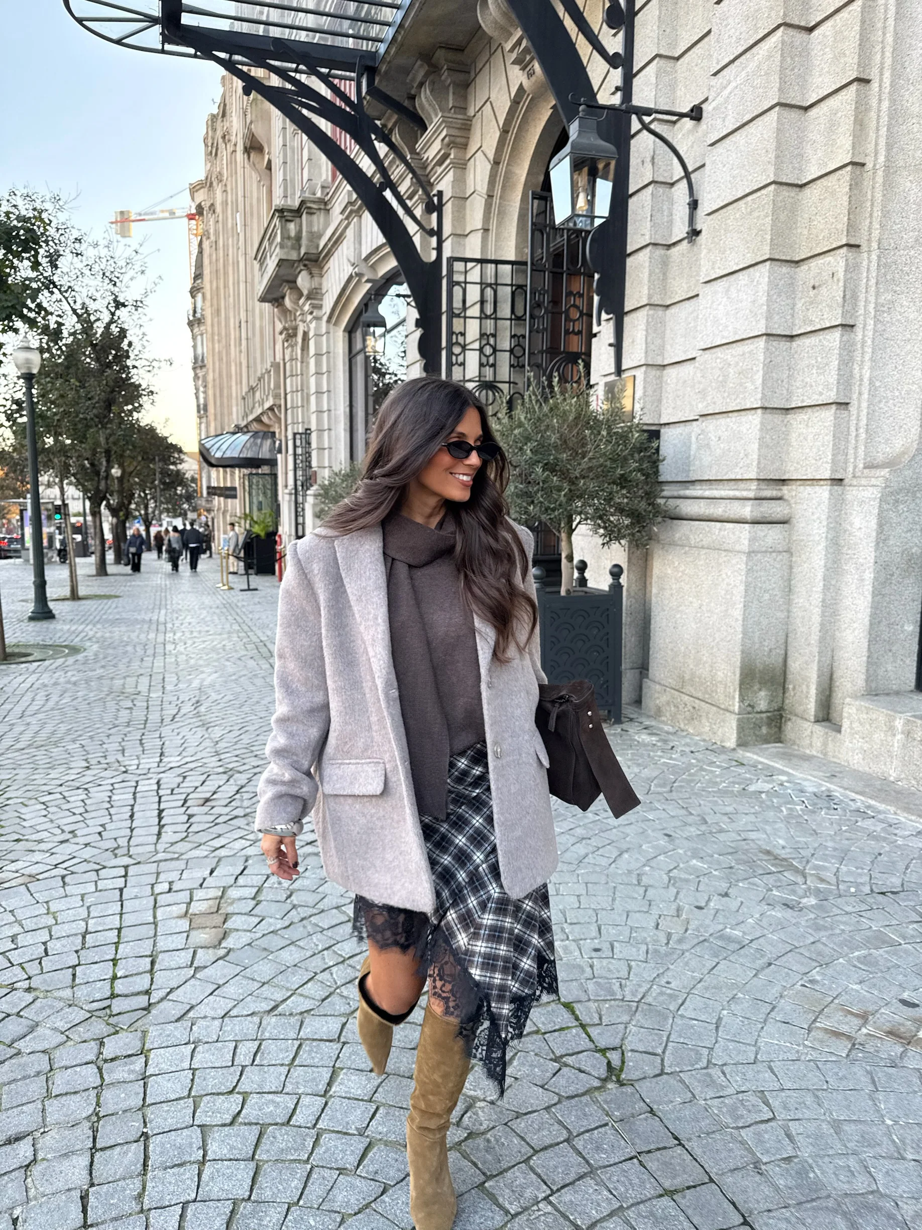 Wool Vienna Blazer in Taupe - Image 7